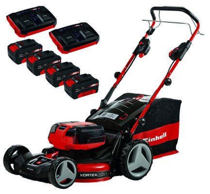 Cortacésped a batería GE CM 36/47 Li  con dos cargadores y cuatro baterías