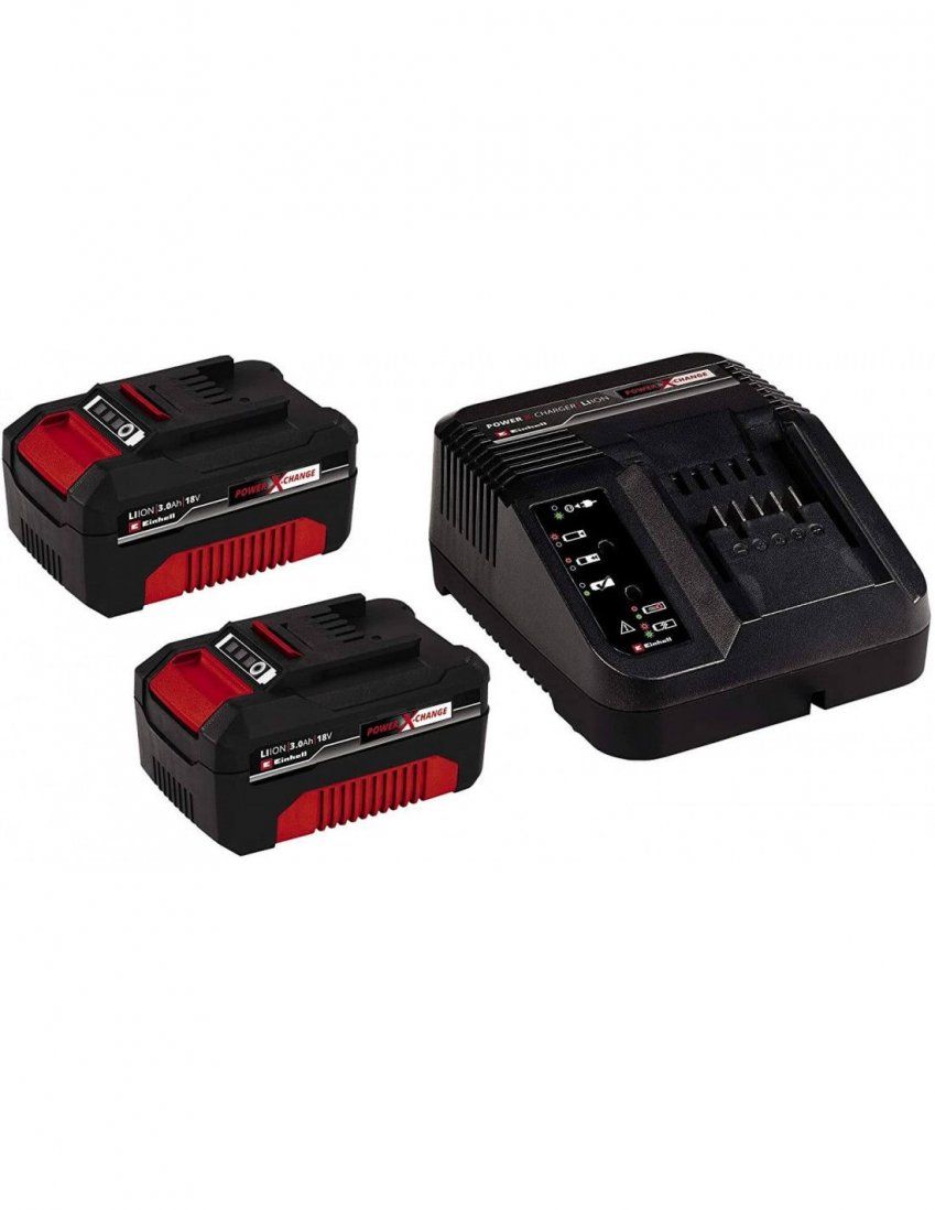 Kit cargador POWER X de 18 V y dos baterías de 18 V y 3 Ah