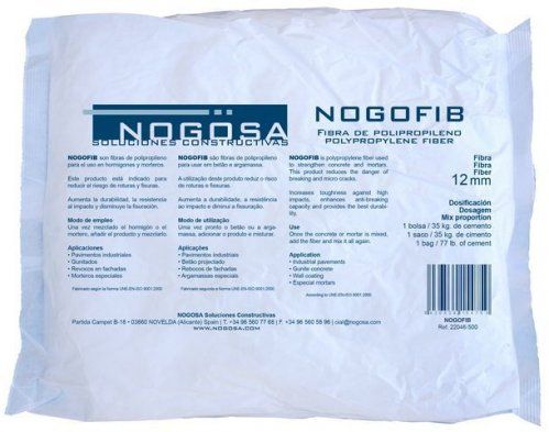 NOGOFIB - Fibra de Polipropileno  de 6 mm para hormigón y mortero