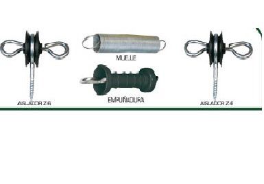 Kit completo, con muelle, para puerta de acceso a cerca